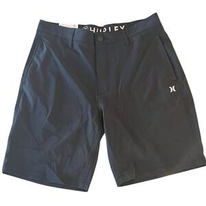 NWT Hurley Hybrid Shorts Mens 32 Black 20" 4 Way Stretch Quick Dry